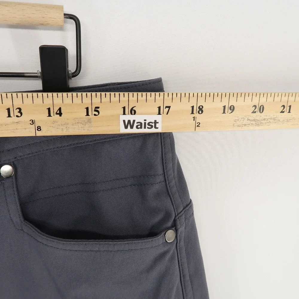 Western Rise Pants Mens 34x28 Gray Travel Performance Stretch Nylon - Picture 4 of 11